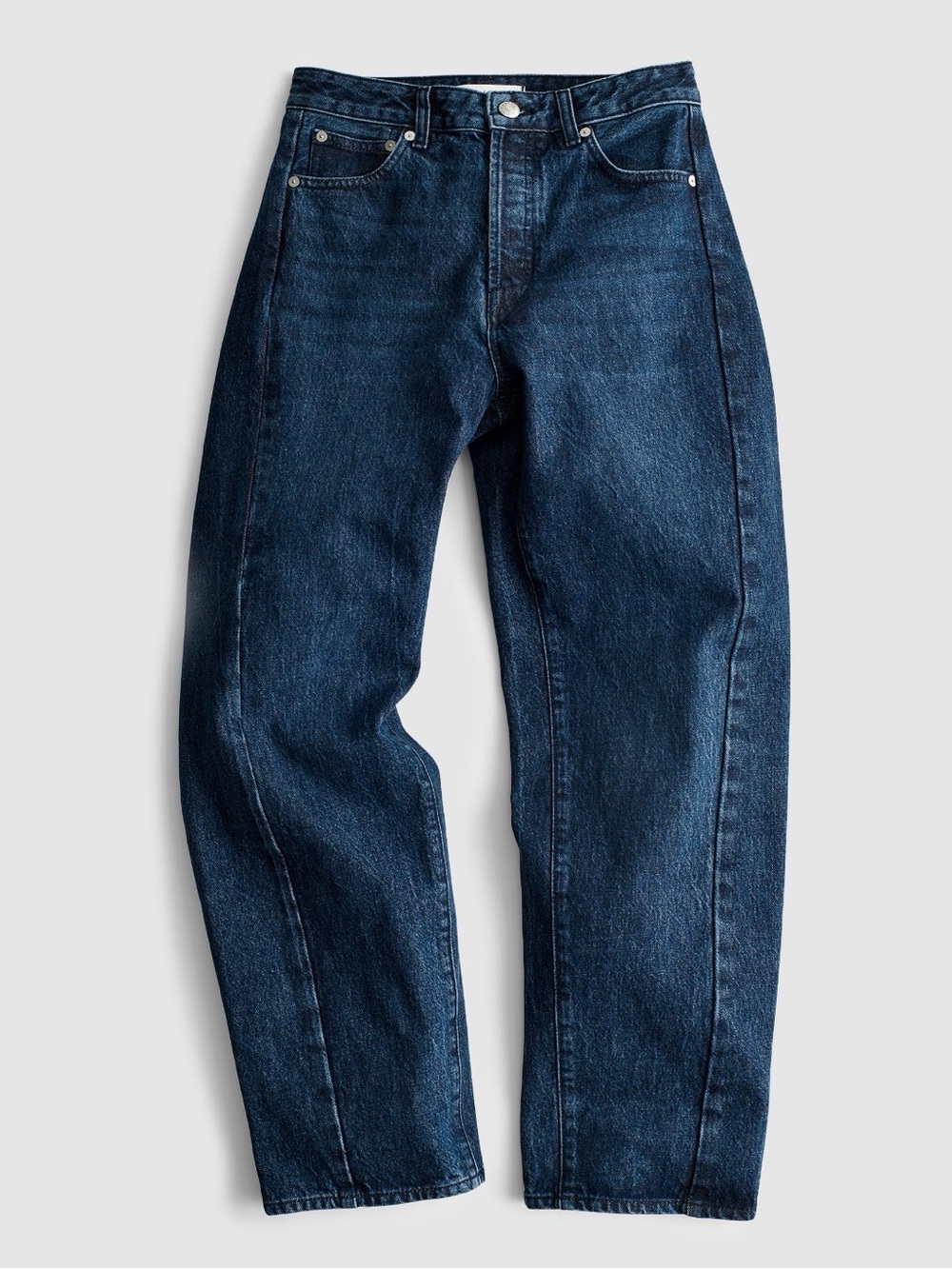 Madewell Pieced Barrel-Leg Jeans in McKinney Wash